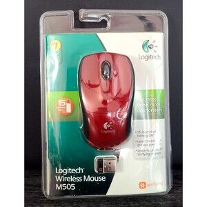 Logitech M505 Wireless Laser Mouse Red - Brand New - Factory Sealed